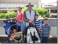 family at airport